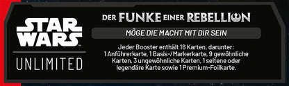 Star Wars: Unlimited Der Funke einer Rebellion Booster Display