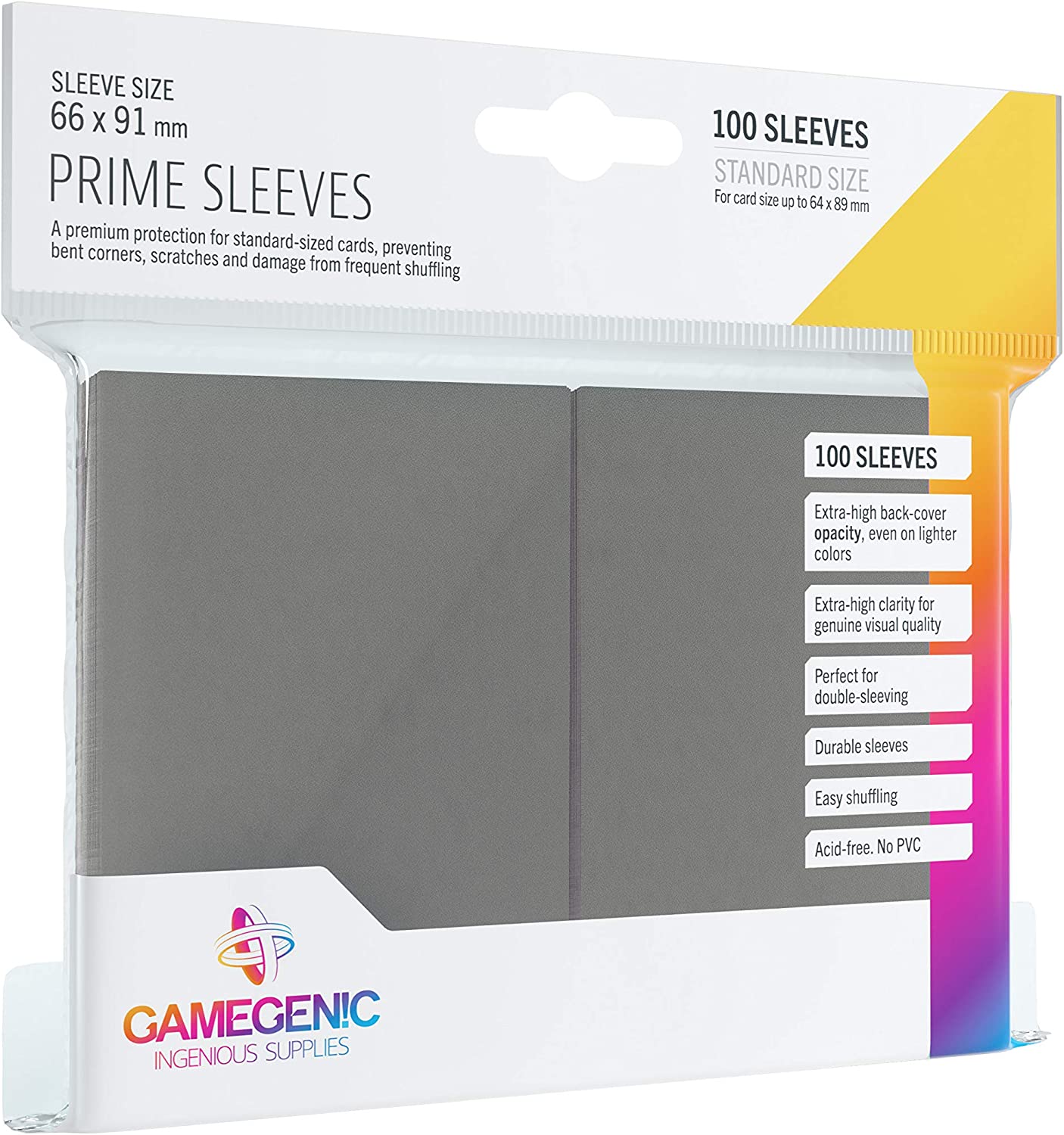 Gamegenic - Matte Prime Sleeves - Dark Gray