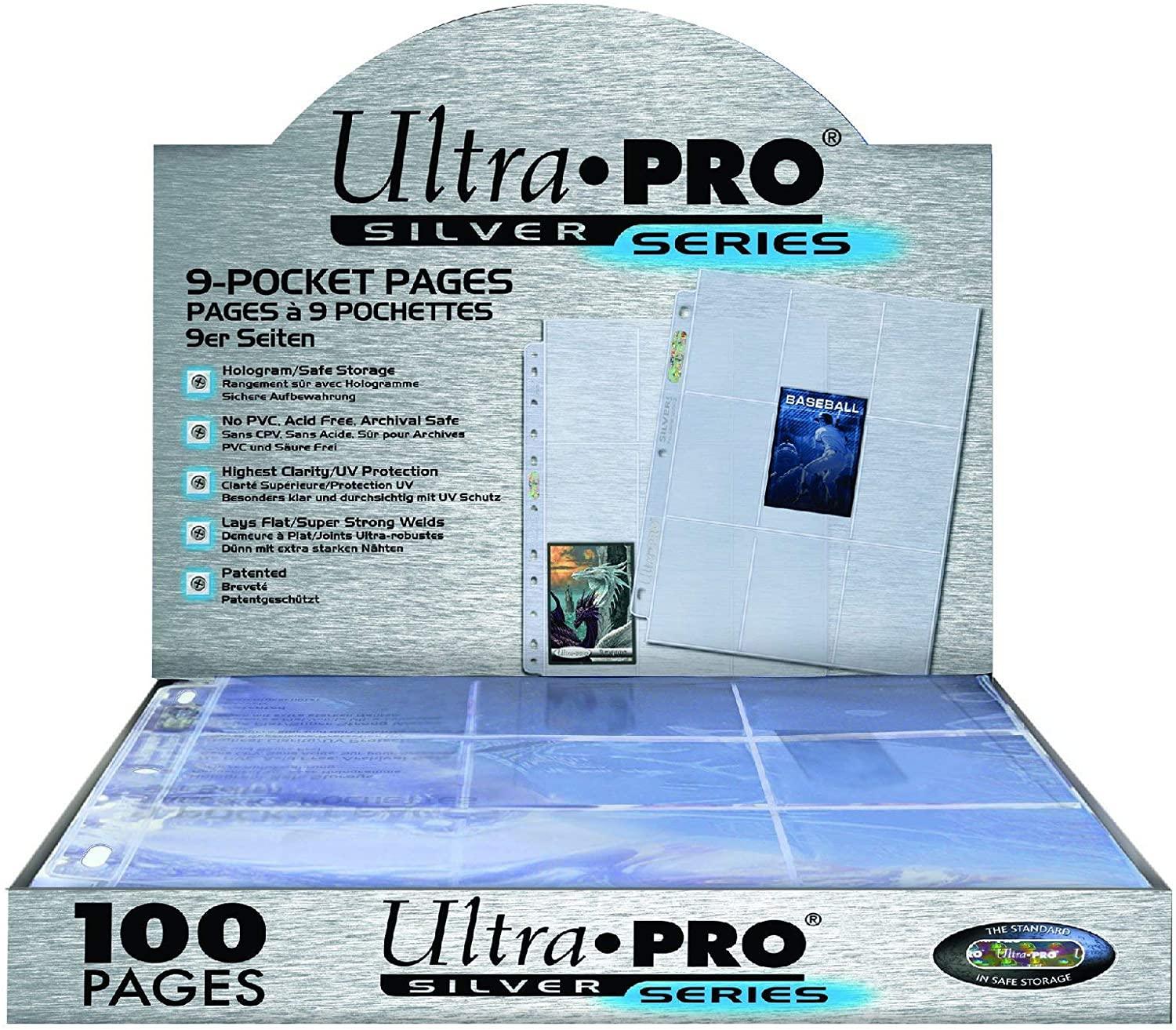 Ultra Pro Silver 9-Pocket Pages (11 Loch) - Mysteryzone